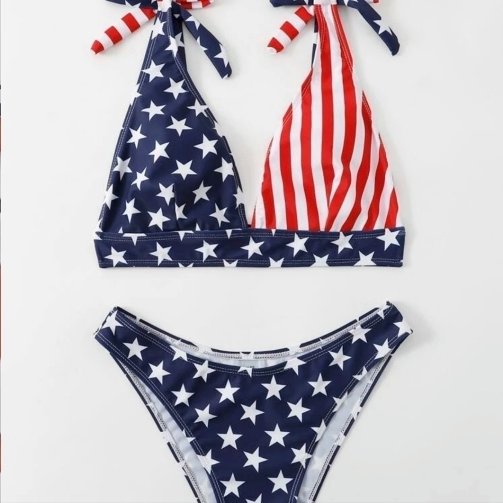 RED WHITE AND BLUE USA BIKINI - Picture 4 of 6
